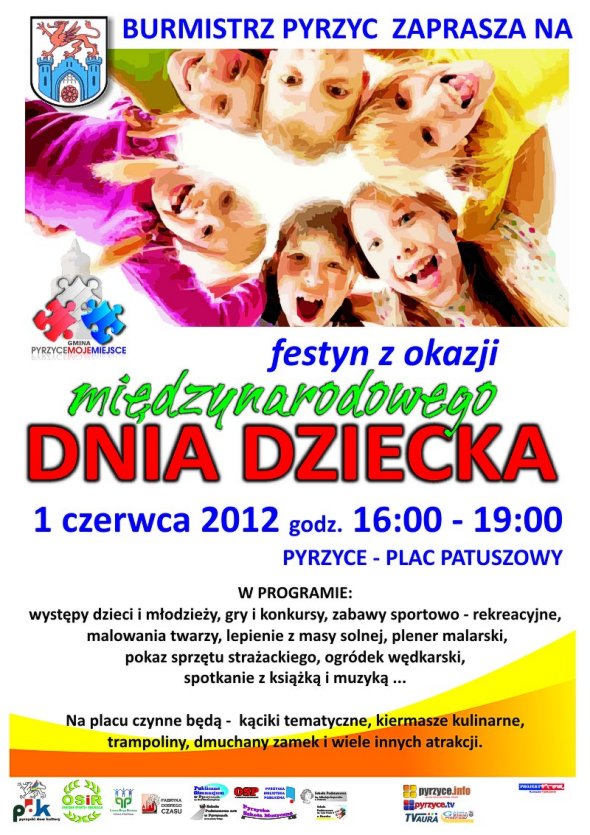 Burmistrz Pyrzyc zaprasza na Dzień Dziecka